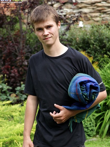 Euro boy Peter Bass shows his uncut dick